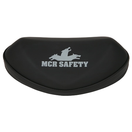Mcr Safety Glasses, Eyewear Black Soft Shell Case Gray Logo, 10PK 202